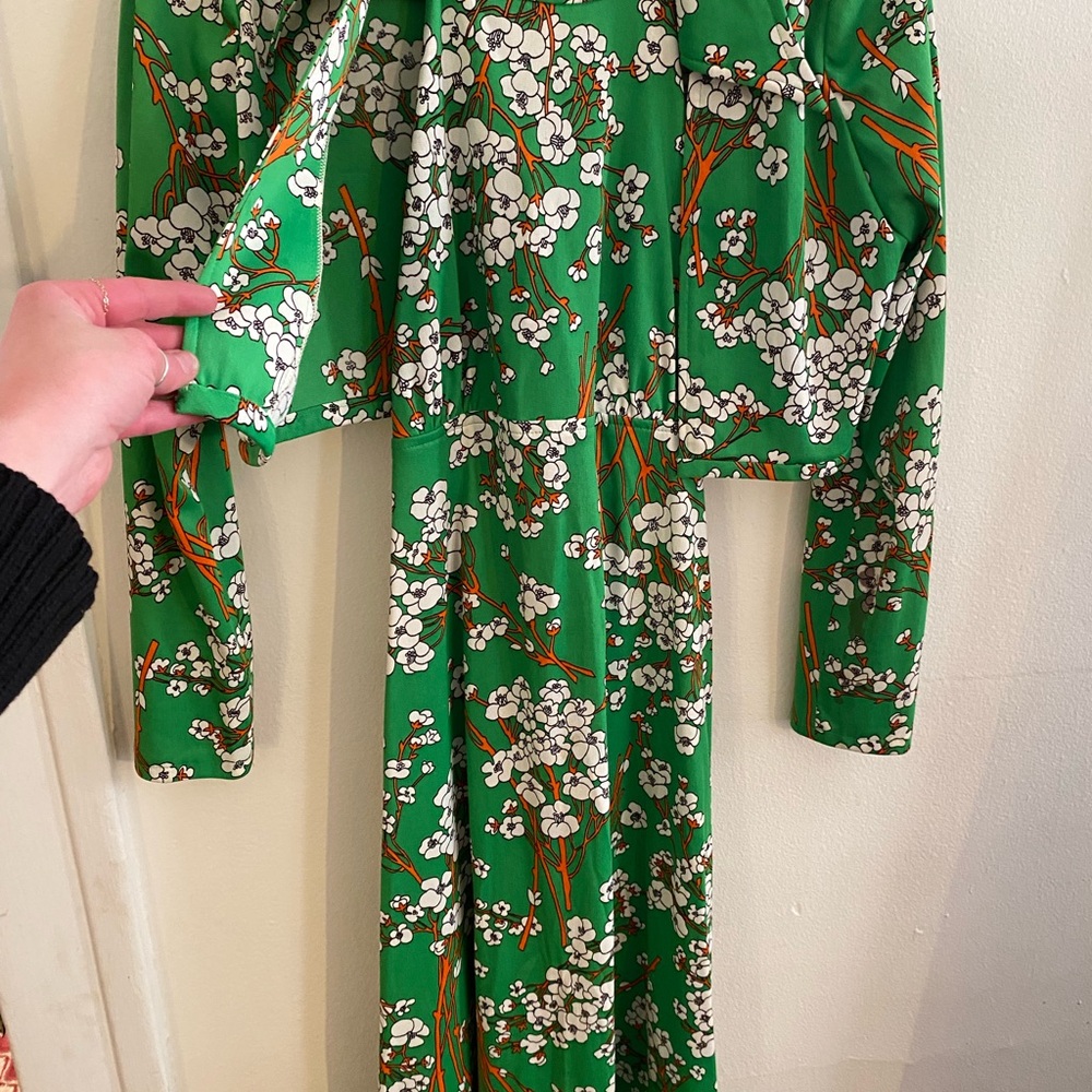 Vintage Two Piece Maxi Dress w/ Matching Cropped Jacket